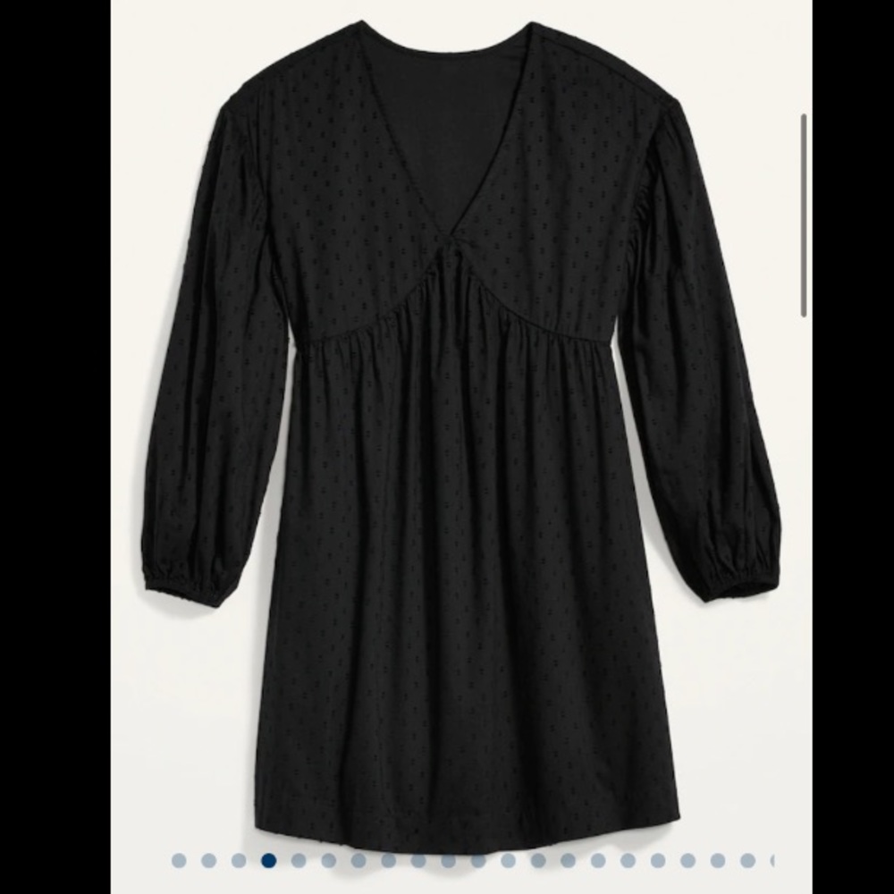 Old Navy Puff-Sleeve Clip-Dot Mini Swing Dress - Picture 3 of 5